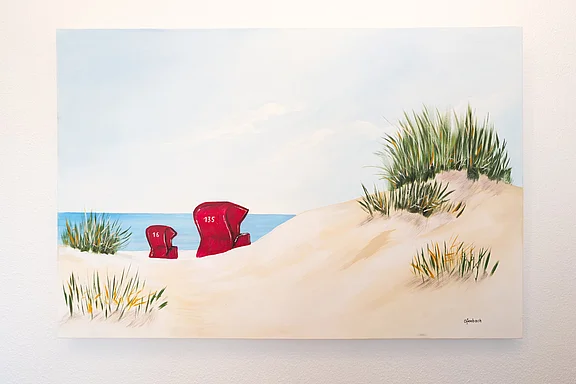 Bild mit Strand und Dünen